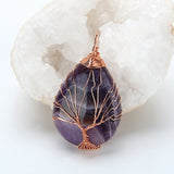 Natural Quartz Stone Pendants Handmade Tree - Home Excelsior