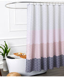 High-Quality Waterproof Long Pink Bathtub Shower Curtain, Fabric Liner with 12 Hooks - Home Excelsior