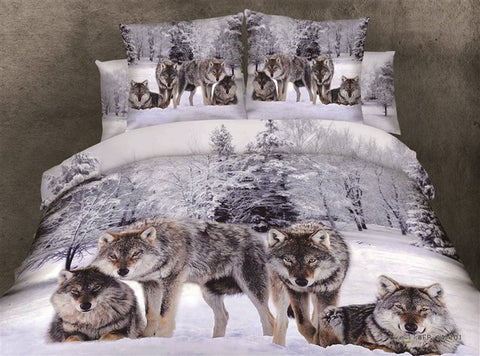 3D Wolf Duvet Bedding sheet set - Home Excelsior