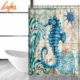 Marine Polyester Waterproof Shower Curtain + 12pc Hooks - Home Excelsior