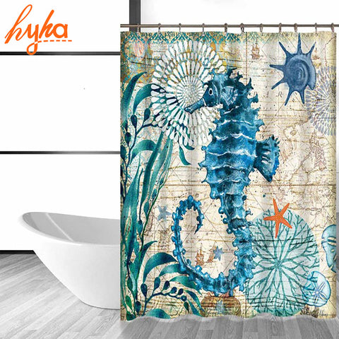 Marine Polyester Waterproof Shower Curtain + 12pc Hooks - Home Excelsior