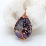 Natural Quartz Stone Pendants Handmade Tree - Home Excelsior