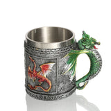 3D Stainless Steel Mug Skeleton Helmet Wolf Design - Home Excelsior
