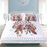Bohemian Dreamcatcher Feathers Duvet Cover Printed Bed Cover Set - Home Excelsior