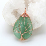 Natural Quartz Stone Pendants Handmade Tree - Home Excelsior