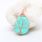Natural Quartz Stone Pendants Handmade Tree - Home Excelsior