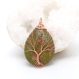 Natural Quartz Stone Pendants Handmade Tree - Home Excelsior