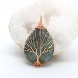 Natural Quartz Stone Pendants Handmade Tree - Home Excelsior