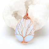 Natural Quartz Stone Pendants Handmade Tree - Home Excelsior