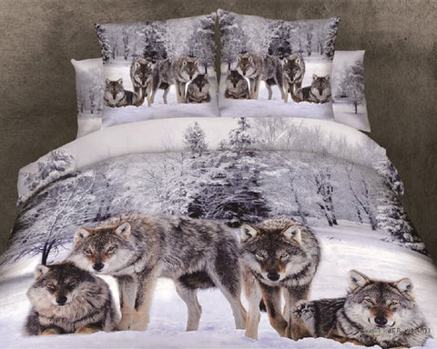 3D Wolf Duvet Bedding sheet set - Home Excelsior 