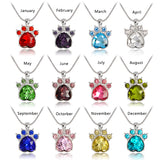 Cat paws & claws birthstone pendant - Home Excelsior 