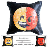 Reversible Sequin Emoji Cushion Cover - Home Excelsior 