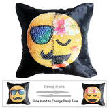 Reversible Sequin Emoji Cushion Cover - Home Excelsior 