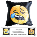 Reversible Sequin Emoji Cushion Cover - Home Excelsior 