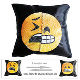 Reversible Sequin Emoji Cushion Cover - Home Excelsior 