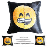 Reversible Sequin Emoji Cushion Cover - Home Excelsior 