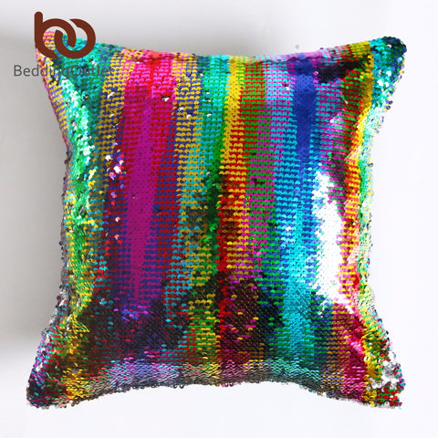 Sequin Cushion Pillowcase, Color Changing, 40cmX40cm - Home Excelsior 