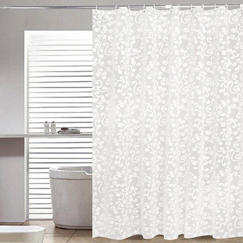 High-Quality Waterproof Simple White Geometric Printed Shower Curtains - Home Excelsior 