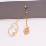 Face head design punk drop earring gift - Home Excelsior 