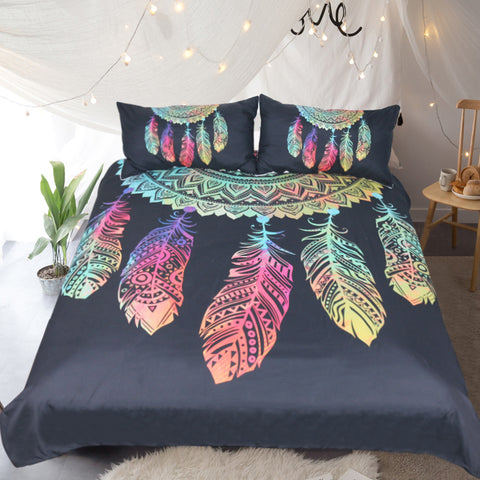 Bohemian Mandala Dreamcatcher Bedding Set - Home Excelsior 