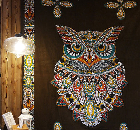 Bohemia Mandala Tapestry Totem Owl - 200x150cm - Home Excelsior 