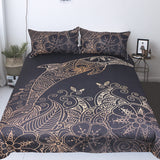 Golden Dolphin Bedding Set - Home Excelsior 