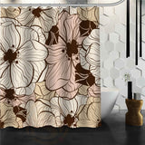 Flower Pattern Curtain with Hooks