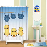 Minions Pattern Shower Curtain - 165x180cm - Home Excelsior 