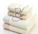 2pcs/set Microfiber Elegant Embroidered Towel Sets Solid 1pc Face Towel and 1pc Bath Towel.