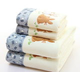 2pcs/set Microfiber Elegant Embroidered Towel Sets Solid 1pc Face Towel and 1pc Bath Towel.